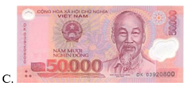 Trong các tờ tiền sau tờ tiền có mệnh giá nhỏ nhất là:  (ảnh 4)