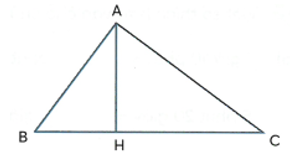 Góc đỉnh A; cạnh AC, AH là góc gì?   	A. góc vuông	B. góc nhọn	C. góc tù	D. góc bẹt (ảnh 1)