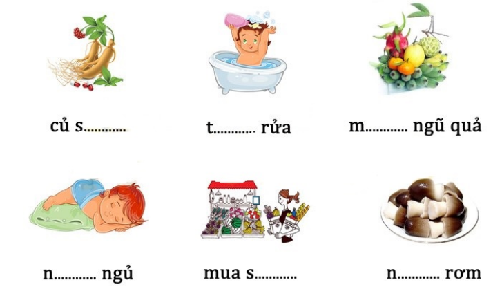Điền vào chỗ trống ăm hoặc âm   (ảnh 1)