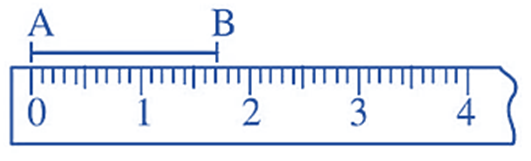 Độ dài đoạn thẳng AB là:   A. 17mm	B. 20mm	C. 15mm	D. 18mm (ảnh 1)