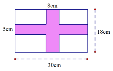 Tính diện tích hình tô đậm có trong hình sau: (ảnh 1)