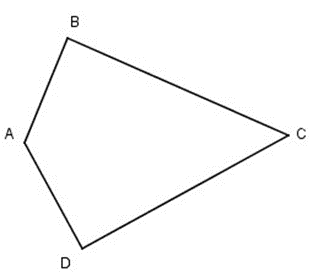 Tứ giác ABCD có: A. 3 đỉnh: A, B, C B. 4 đỉnh A, B, C, D C. 3 cạnh: AB, AD, CD D. 3 cạnh: AB, BC, CD (ảnh 2)