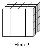 Hình hộp chữ nhật P được xếp bởi các hình lập phương nhỏ bằng nhau. Nếu sơn màu tất cả các mặt của hình P thì số hình lập phương nhỏ được sơn hai mặt là bao nhiêu hình? (ảnh 1)