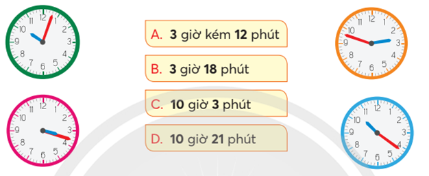 Nối đồng hồ phù hợp với cách đọc   (ảnh 1)