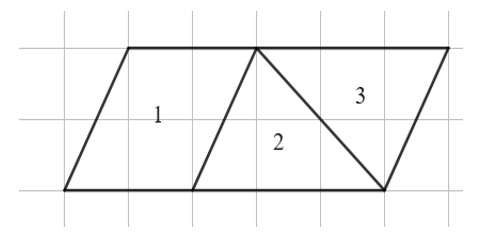 Hình sau có bao nhiêu hình bình hành?   	A. 2 	B. 3 	C. 4 	D. 5  (ảnh 2)