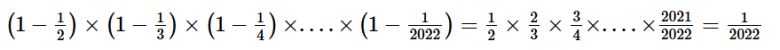 Tính (1 - ) (1 - ) (1 - ) ... (1 - ) (ảnh 1)