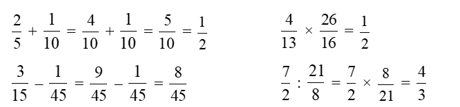 Tính.  2/5 + 1/10 = .....  4/13 x 26/16 =  (ảnh 2)