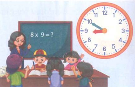 Tiết học Toán bắt đầu lúc 8 giờ 15 phút. Khi tiết học kết thúc, Hà thấy đồng hồ chỉ như hình bên. Vậy tiết học Toán đã kéo dài:   	A. 30 phút	B. 35 phút	C. 40 phút	D. 45 phút  (ảnh 1)