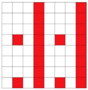 a) Cho hình vuông 3 × 3. Nêu cách vẽ sao cho tô ít nhất thoả mãn cho tất cả các hình vuông 2 × 2 được tô màu ít nhất 2 ô.  b) Cho hình vuông 7 × 7. Hỏi cần tô ít nhất bao nhiêu ô sao cho trong mỗi hình vuông 4 × 4 bất kì có đúng 5 ô được tô? Giải thích vì sao? (ảnh 4)