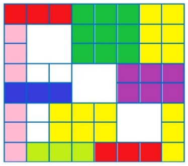Cho tờ giấy hình vuông 8 × 8 bị cắt mất 3 hình vuông 2 × 2. Hỏi phải cắt như nào để được các hình chữ nhật 1 × 3 nhiều nhất có thể? (ảnh 2)