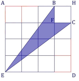 Cho diện tích 1 ô vuông là 25cm2, Tính diện tích phần tô màu. (ảnh 3)