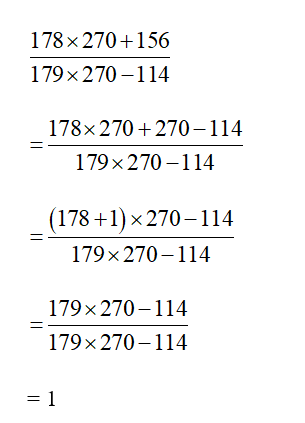 Tính (0.5 điểm)    178 x 270 x 156 / 179 x 270 - 114 (ảnh 1)