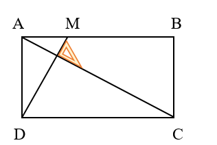 Em hãy chọn đáp án đúng nhấtABCDMABCDMĐoạn thẳng DM vuông góc với đoạn thẳng nào?  (ảnh 1)