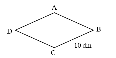 Cho hình thoi ABCD như hình vẽ:  a) AD = … m (ảnh 1)