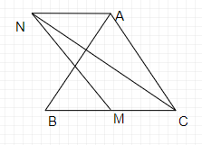 cho tam giác abc đều cạnh a m là trung điểm của bc tí ca-mc (ảnh 1)