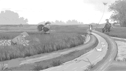 Chọn 2 từ chỉ hoạt động xuất hiện trong hình ảnh dưới đây. (ảnh 1)