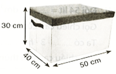 Tính thể tích của hộp. (ảnh 1)