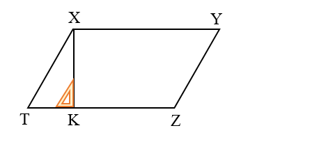 Em hãy chọn đáp án đúng nhấtXYZTKXYZTKĐoạn thẳng KX vuông góc với đoạn thẳng nào? (ảnh 1)