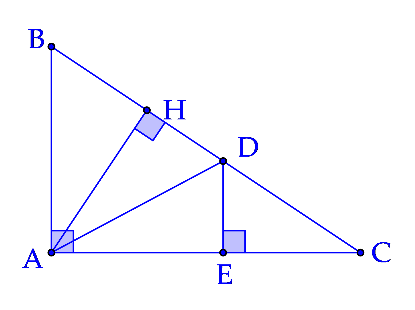 Chứng minh tam giác AHD = tam giác AED (ảnh 1)