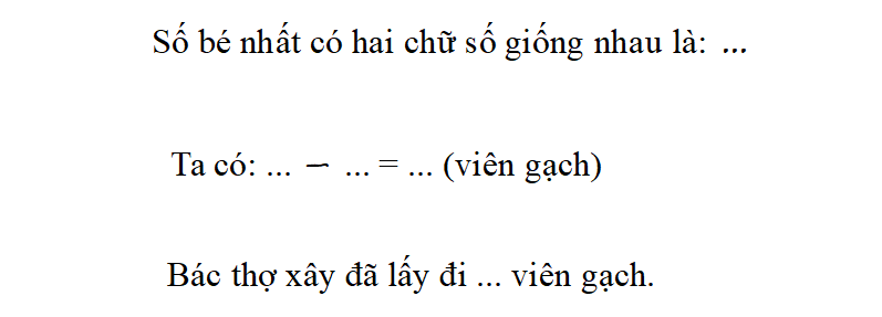 Hỏi bác thợ xây đã lấy đi bao nhiêu viên gạch? (ảnh 1)