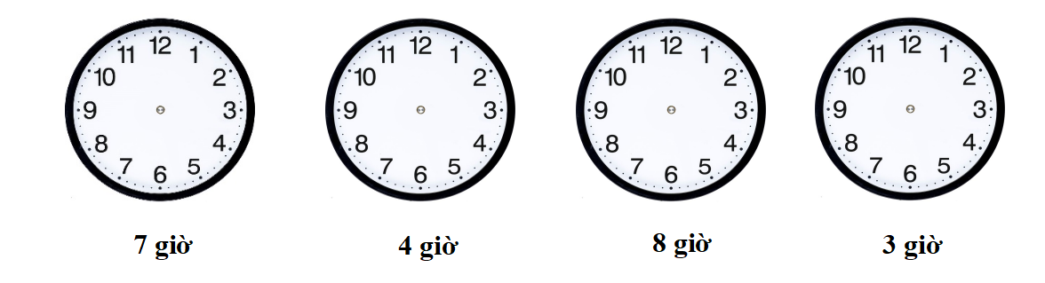 Vẽ thêm kim ngắn và kim dài để đồng hồ chỉ đúng thời gian. (ảnh 1)