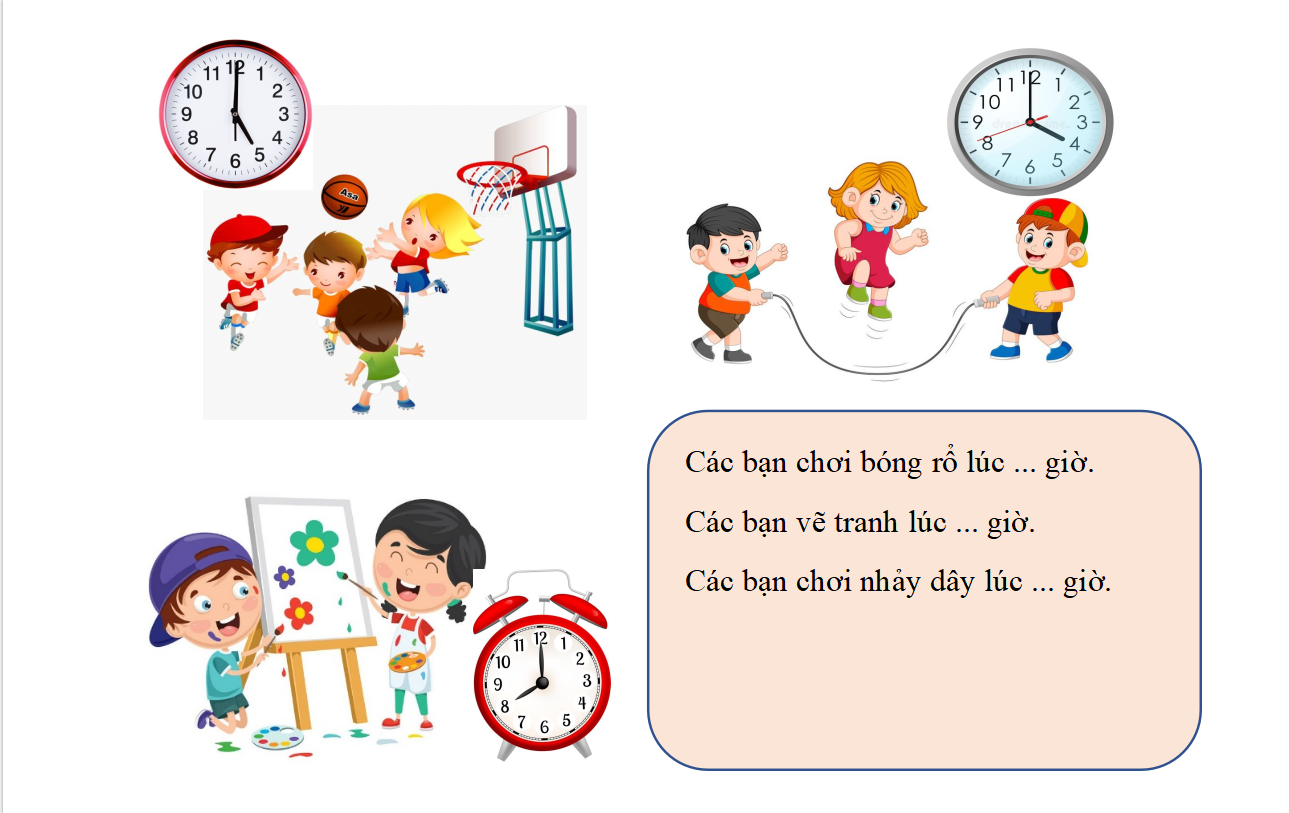 Điền số thích hợp vào ô trống cho các hoạt động dưới đây: (ảnh 1)