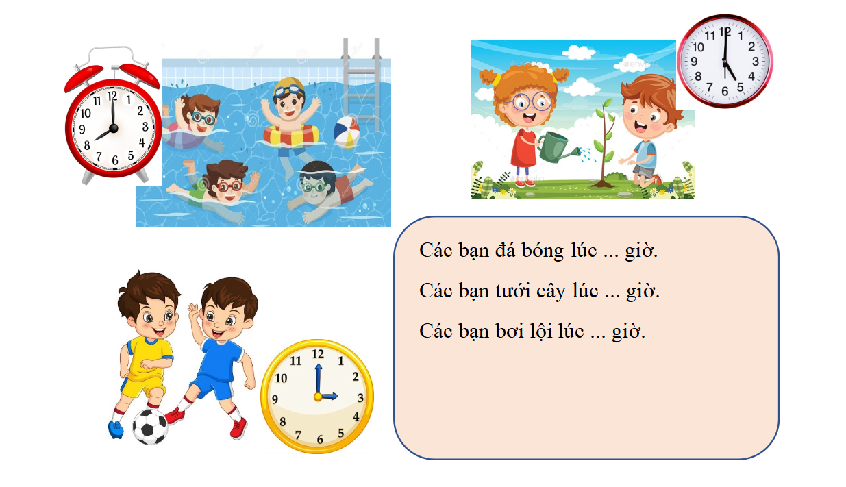Điền số thích hợp vào ô trống cho các hoạt động dưới đây: (ảnh 1)