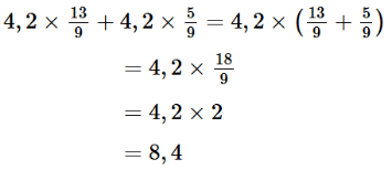 Tính giá trị biểu thức: 4,2 × + 4,2 × (ảnh 1)
