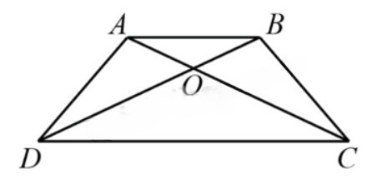  Cho hình thang ABCD có hai đáy AB, CD. Hai đường chéo AC và BD cắt nhau tại O. Biết diện tích tam giác OAD là 11 cm2, diện tích tam giác OAB là 5 cm2. Tính diện tích hình thang ABCD. (ảnh 1)