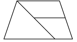 Quan sát hình vẽ sau:   Hình vẽ trên có bao nhiêu hình thang? 	A. 2	B. 3	C. 4	D. 5 (ảnh 1)