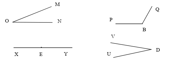 Cho hình vẽ dưới đây Số góc nhọn là: A. 1 B. 2 C. 3 D. 4  (ảnh 1)