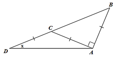      5.1. Tìm số đo \(x\) trong hình vẽ sau:       5.2. Cho tam giác \[ABC\] vuông tại \[A\] có \(\widehat C = 60^\circ \). Tia phân giác góc \(C\) cắt \[AB\] tại \[E\]. Kẻ \[EK\] vuông góc với \(BC\) tại \(K\).       a) Chứng minh rằng \(\Delta ACE = \Delta KCE\) và \[AK \bot CE\].       b) Chứng minh rằng \[BC = 2AC\] và \(EB > AC\).       c) Kẻ \[BD\] vuông góc với \(CE\) tại \(D\). Chứng minh ba đường thẳng \(AC,EK,BD\) đồng quy. (ảnh 1)