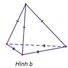 Cho các hình vẽ sau:  	 	 	   Trong những hình dưới đây, những hình nào là hình chóp tam giác đều? (ảnh 2)
