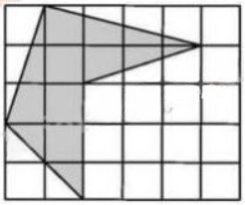 Tính diện tích phần tô đậm biết diện tích 1 ô là 1cm2 (ảnh 1)