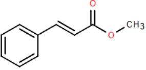 Methyl cinnamate là một ester có công thức phân tử C10H10O2 và có mùi thơm của quả dâu tây (strawberry) được sử dụng trong ngành công nghiệp hương liệu và nước hoa.  a). Methyl cinnamate phản ứng với Br2/CCl4 theo tỉ lệ 1 : 4.  b). Methyl cinnamate phản ứng với NaOH với tỉ lệ 1 : 2.  c). Methyl cinnamate có đồng phân hình học.  d). Để điều chế methyl cinnamate người ta cho cinnamic acid phản ứng với lượng dư methyl alcohol (H2SO4 đặc, đun nóng nhẹ). Đun nóng 22,2 gam cinnamic acid với methyl alcohol dư, hiệu suất phản ứng 60% thu được 14,58 gam methyl cinnamate. (ảnh 1)