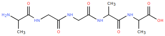 Cho peptide X có công thức cấu tạo như hình sau :  a) Khi thuỷ phân hoàn toàn X trong môi trường HCl (dư) thu được sản phẩm hữu cơ là ClH3N-CH(CH3)-COOH và ClH3N-CH2-COOH.  b) Tỉ lệ mắt xích Gly và Ala trong X là 3 : 2.  c) Peptide X có 4 liên kết peptide  d) Lượng NaOH tối thiểu cần dùng để thủy phân hoàn toàn 100 mg peptide X là 57,97 mg. (ảnh 1)