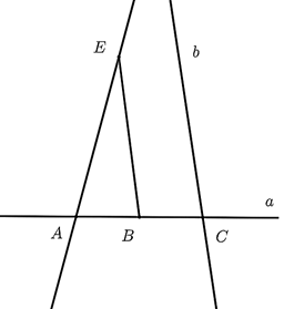 2.1. Những chữ cái nào dưới đây có trục đối xứng? Chữ cái nào vừa có trục đối xứng vừa có tâm đối xứng? 2.2. a) Vẽ hình theo diễn đạt sau trên cùng một hình: • Vẽ đường thẳng \(a.\) • Trên đường thẳng \(a\), lấy ba điểm \(A,B,C\) sao cho điểm \(B\) nằm giữa hai điểm \(A\) và \(C.\) • Lấy điểm \(E\) không thuộc đường thẳng \(a.\) • Vẽ đường thẳng \(EA\), nối \(E\) với \(B.\) • Vẽ đường thẳng \(b\) cắt đường thẳng \(a\) tại điểm \(C.\) b) Từ hình vẽ câu a) hãy biểu diễn bằng kí hiệu các điểm thuộc và không thuộc đường thẳng \(b.\) (ảnh 2)