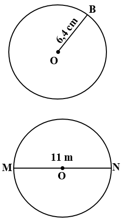 Tính diện tích của các hình tròn sau: (ảnh 1)