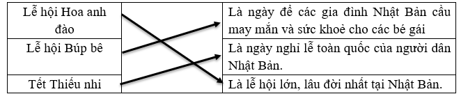 Nối lễ hội ở cột A với ý nghĩa ở cột B cho phù hợp: (ảnh 1)