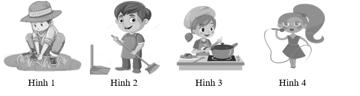Quan sát bức tranh dưới đây và viết tên các động từ chỉ hoạt động trong những bức tranh sau: (ảnh 1)
