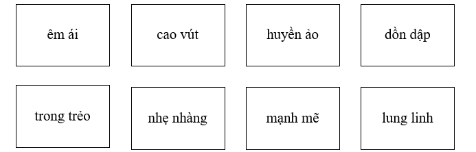 Tô màu vào những từ ngữ diễn tả tiếng nhạc của Bản xô-nát Ánh trăng: (ảnh 1)