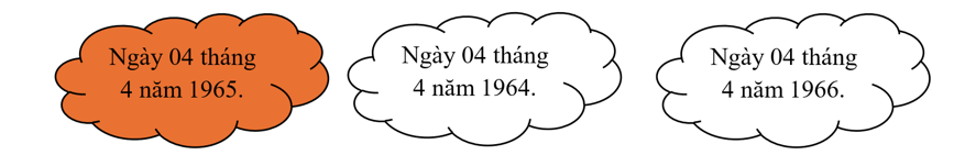 Tô màu vào đám mây nêu đúng thời gian diễn ra sự việc trong bài đọc. (ảnh 2)