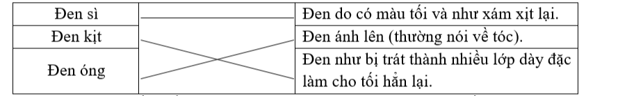 Nối từ chỉ màu sắc với nghĩa tương ứng. (ảnh 1)