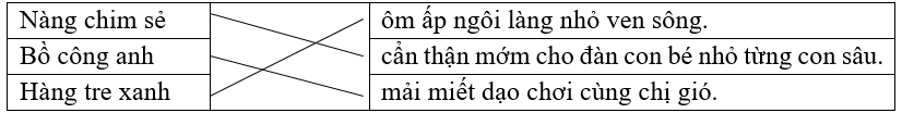Nối các vế để tạo thành câu hoàn chỉnh. (ảnh 1)