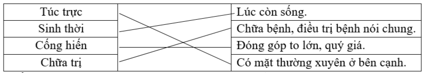 Nối các từ với nghĩa phù hợp. (ảnh 1)