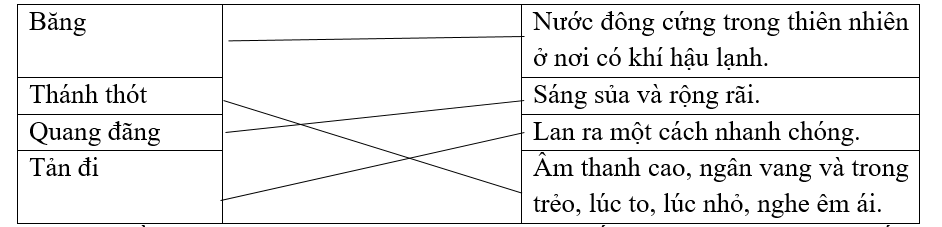 Nối các từ với nghĩa thích hợp. (ảnh 1)
