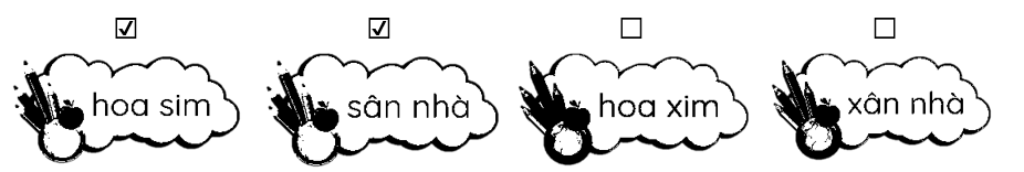 Chọn 2 từ viết đúng. (ảnh 2)