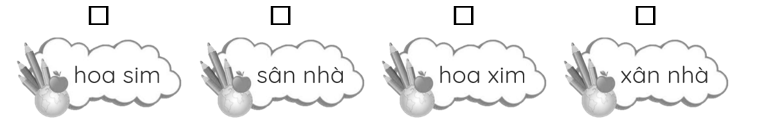 Chọn 2 từ viết đúng. (ảnh 1)