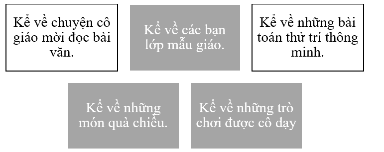 Em hãy tô màu vào nội dung câu chuyện mà em Hân thường kể cho mẹ Hân nghe: (ảnh 2)