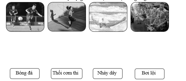 Nối hình ảnh với tên hoạt động vui chơi (thể thao) tương ứng. (ảnh 1)